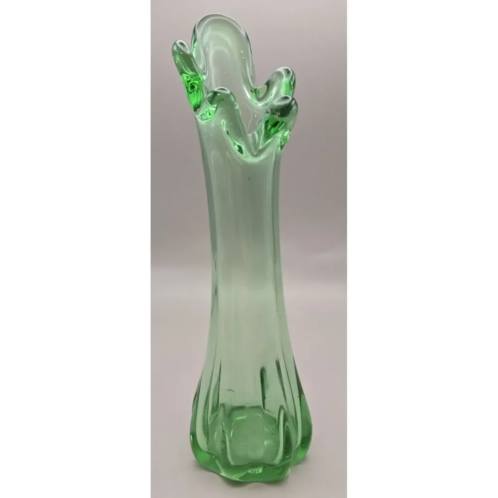 Vintage Swung Vase Green 9.5